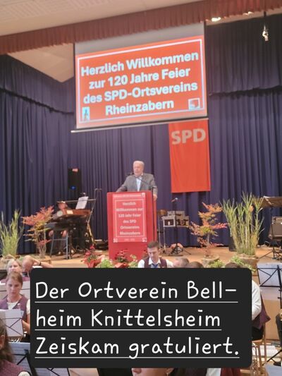 Der Ortsverein Bellheim Knittelsheim Zeiskam gratuliert Rheinzabern