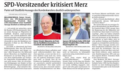 SPD Vorsitzender kritisiert Stadtbild-Aussage